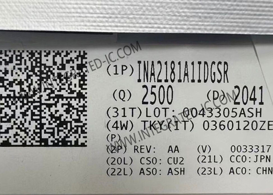 INA2181A1IDGSR چیپ مدار یکپارچه 350kHz تقویت کننده های دو طرفه حس جریان