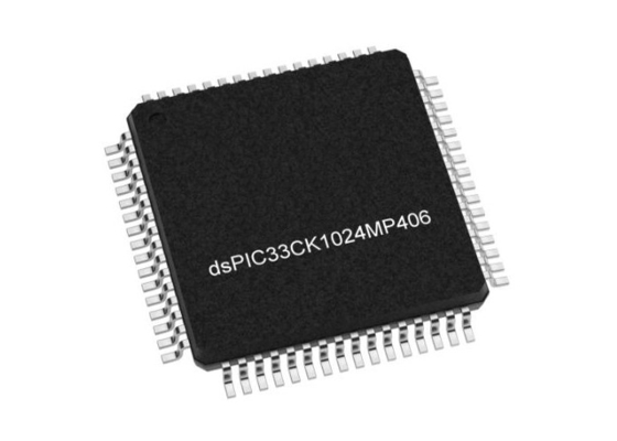 DSPIC33CK1024MP406-E/PT میکروکنترلر MCU کنترل کننده سیگنال دیجیتال تک هسته ای TQFP-64