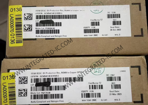 BCM54214EB1KMLG Ethernet IC Single Port RGMII گیرنده ی گیگابیت اترنت QFN68