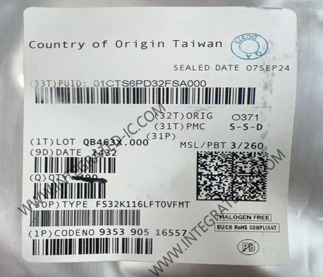 میکروکنترلر MCU FS32K116LFT0VFMT تک هسته ای ARM Cortex-M0+ S32K میکروکنترلر IC