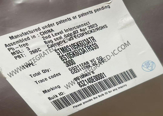 STM8S105K6U3ATR میکروکنترلر MCU 16MHz خط دسترسی اصلی 8-بیتی STM8S MCU 32-UFQFN