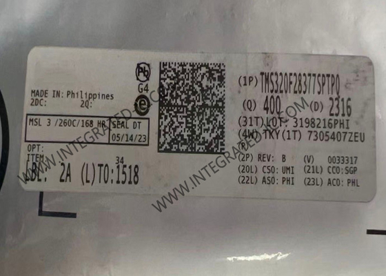 میکروکنترلر MCU TMS320F28377SPTPQ ایمنی عملکردی خودرو 32 بیتی تک هسته ای 200MHz 1MB میکروکنترلر