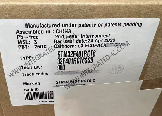 بسته LQFP64 STM32F401RCT6 میکروکنترلر 32 بیتی تک هسته ای MCU 256 کیلوبایت فلش