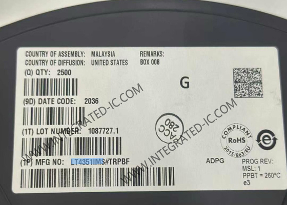 LT4351IMS کنترل کننده تراشه یا مدار یکپارچه MSOP10 MOSFET Diode-OR Controller