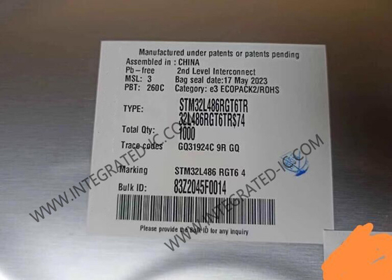 میکروکنترلر MCU STM32L486RGT6 عملکرد بالا STM32 Ultra Low Power MCU 64-LQFP