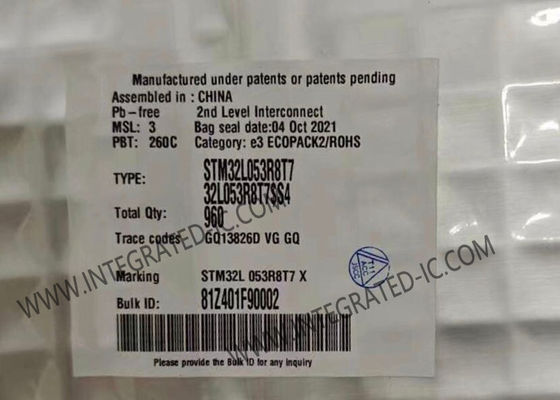 STM32L053R8T7 میکروکنترلر MCU 32 بیت تک هسته ای ARM Cortex-M0 STM32L0 MCU