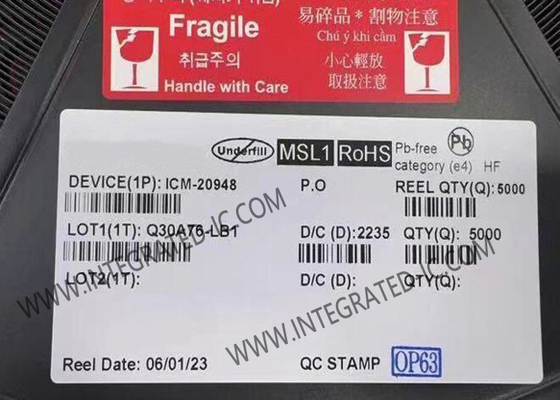 حسگر IC ICM-20948 9 محور واحد اندازه گیری بی وقفه حسگر