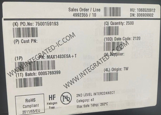 MAX1483ESA تراشه مدار یکپارچه 20μA Transceivers RS-485 Slew-Rate Limited