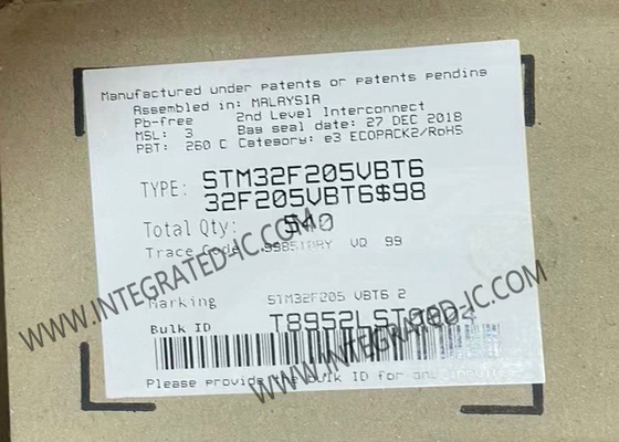 میکروکنترلر MCU STM32F205VBT6 FLASH 100-LQFP میکروکنترلرهای جاسازی شده