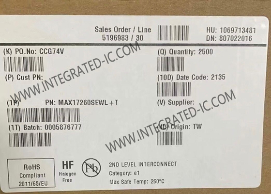تراشه مدار مجتمع MAX17260SEWL سیستم مدیریت باتری IC لیتیوم یون 9-WLP