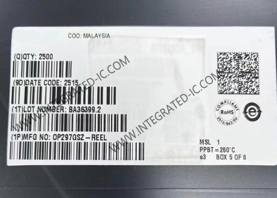 OP297GSZ چیپ مدار یکپارچه کم تعصب فعلی دقیق دو کانال تقویت کننده عملیاتی