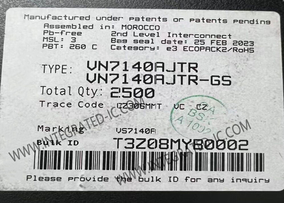 VN7140AJTR چیپ مدار یکپارچه درایور سمت بالا با بازخورد آنالوگ MultiSense برای کاربردهای خودرو