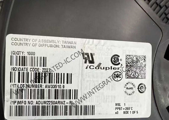 ADUM2250ARWZ تراشه مدار یکپارچه جداکننده های دیجیتال قابل تعویض گرم جدا کننده های دوگانه I2C