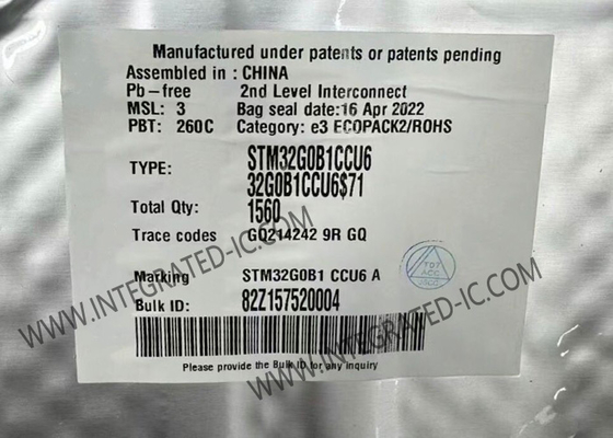 آی سی میکروکنترلر MCU STM32G0B1CCU6 میکروکنترلرهای جاسازی شده تک هسته ای