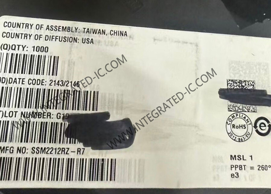 SSM2212RZ چیپ مدار یکپارچه 40 ولت صوتی ترانزیستور دوگانه NPN SOIC-8