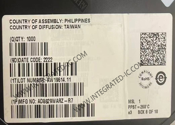 AD8629WARZ مدار یکپارچه تراشه تعصب جریان Op Amps SOIC8 تقویت کننده عملیاتی