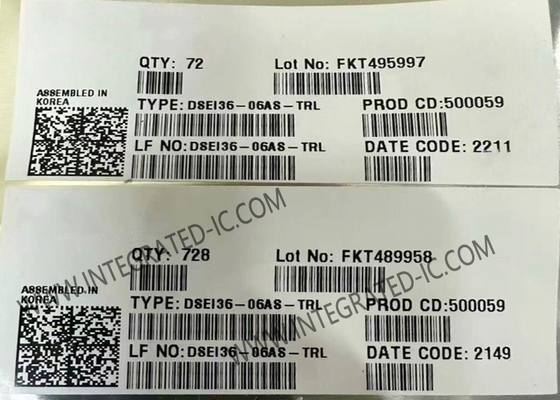 DSEI36-06AS-TRL دیود اصلاح کننده تراشه مدار یکپارچه 600 ولت دیود اپیتاکسیال بهبودی سریع