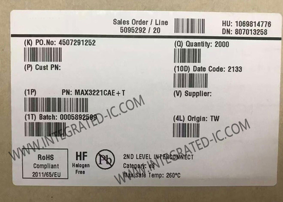 تراشه مدار یکپارچه MAX3221CAE 3V تا 5.5V RS-232 گیرنده با خاموش شدن خودکار