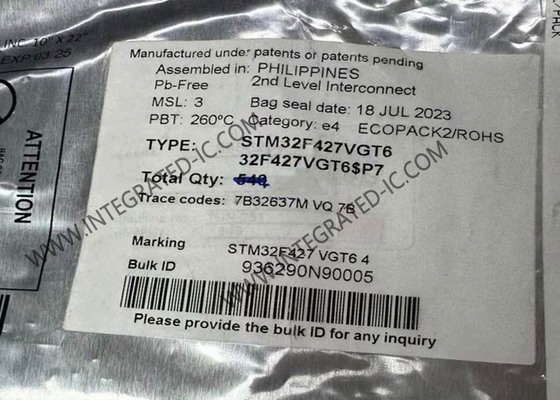STM32F427VGT6 میکروکنترلر MCU عملکرد بالا 32 بیتی 180MHz ARM Cortex-M4 MCU