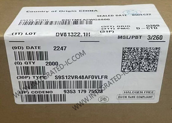 S9S12VR48AF0VLFR ریزکنترلر MCU 16-بیت 25MHz S12 MagniV میکروکنترلر IC 48-LQFP