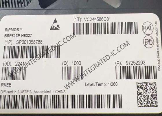 تراشه مدار مجتمع BSP613P، ترانزیستور MOSFET قدرت SIPMOS با تقویت کانال P و ولتاژ 60 ولت