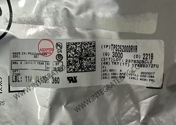 TPS25200DRVR تراشه مدار یکپارچه 5V eFuse با محدوده جریان تنظیم شده دقیق و کلیمپ ولتاژ بالا