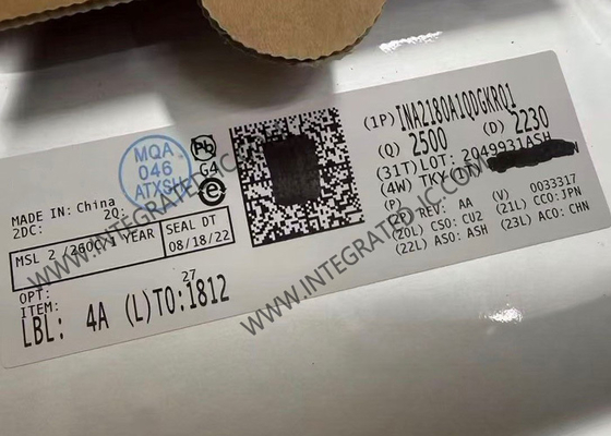 تراشه مدار مجتمع INA2180A1QDGKRQ1 تقویت کننده حسگر جریان 350 کیلوهرتز VSSOP8