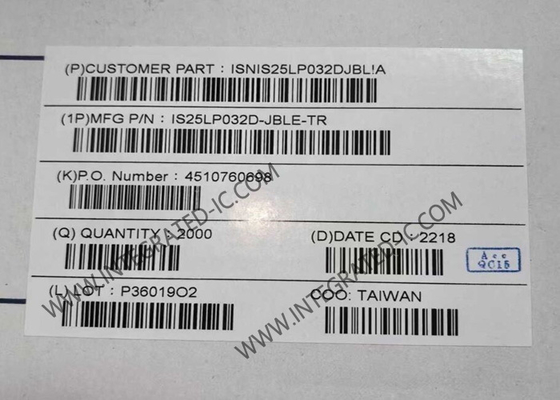 تراشه حافظه IS25LP032D-JBLE-TR 32 مگابیت سریال NOR Flash SOIC8 حافظه غیر فرار IC