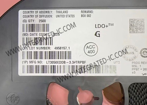 تراشه مدار مجتمع LT3050EDDB-3.3 رگولاتور خطی 100 میلی آمپر با محدودیت جریان دقیق و خروجی های تشخیصی