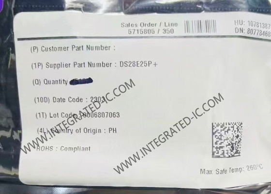 DS28E25P حافظه IC تراشه DeepCover معتبر امن با 1-سیم SHA-256 و 4Kb کاربر EEPROM