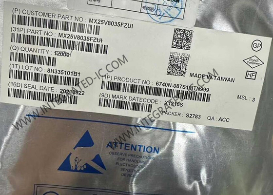 MX25V8035FZUI Memory IC Chip 8Mbit Serial NOR Flash Memory IC USON8 Data Storage IC