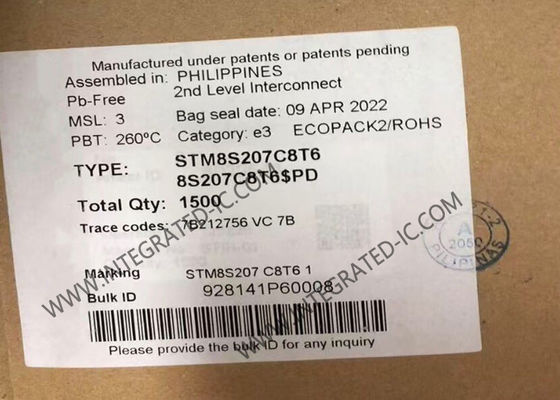 ریزکنترل‌گر STM8S207C8T6 MCU با کارایی بالا، 8 بیتی، 24 مگاهرتز، با 64 کیلوبایت فلش