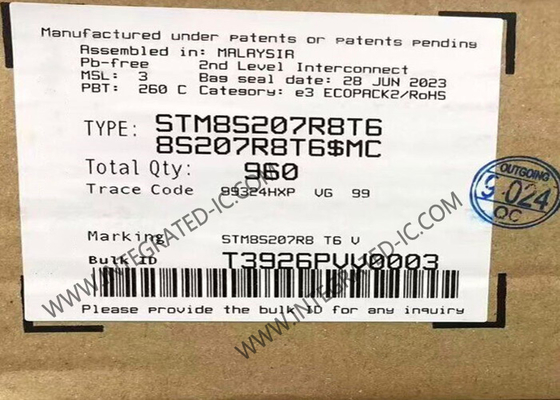 ریزکنترل‌گر STM8S207R8T6 MCU 8 بیتی 24 مگاهرتز با EEPROM یکپارچه