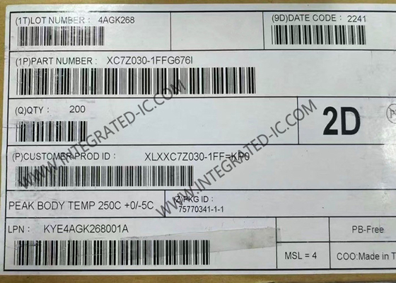 آرایه دروازه ای قابل برنامه ریزی XC7Z030-1FFG676I Zynq 7000 SoC Z-7030 Series System On Chip