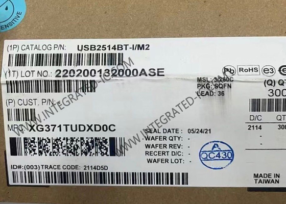 تراشه مدار مجتمع USB2514BT-I/M2 کنترل‌کننده هاب پرسرعت USB 2.0 با 4 پورت SQFN36