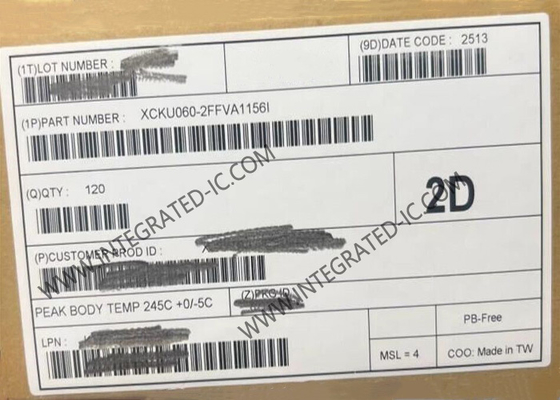 IC یکپارچه XCKU060-2FFVA1156I تراشه FPGA جاسازی شده 1156FCBGA سطحی