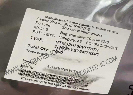 ریزکنترل‌گر STM32H750VBT6TR MCU، ریزکنترل‌کننده‌های 32 بیتی، 480 مگاهرتز، سری STM32H7 MCU