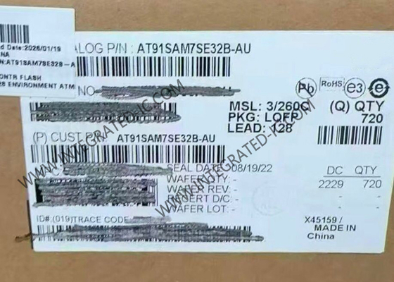 AT91SAM7SE32B-AU میکروکنترلر MCU 55MHz ARM7 SAM7SE میکروکنترلر IC LQFP128