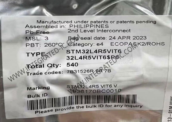 میکروکنترلر STM32L4R5VIT6 MCU تراشه میکروکنترلر فوق العاده کم مصرف 100LQFP