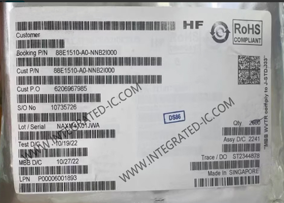 88E1510-A0-NNB2I000 Ethernet IC یک گیرنده ی تک گیگابیت اترنات یکپارچه