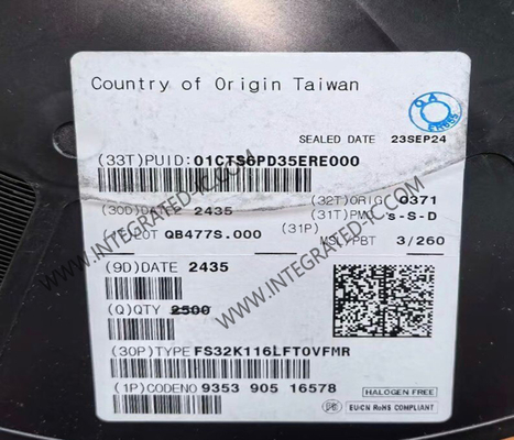 FS32K116LFT0VFMR میکروکنترلر MCU 32 بیتی 48MHz ARM Cortex -M0+ S32K میکروکنترلر