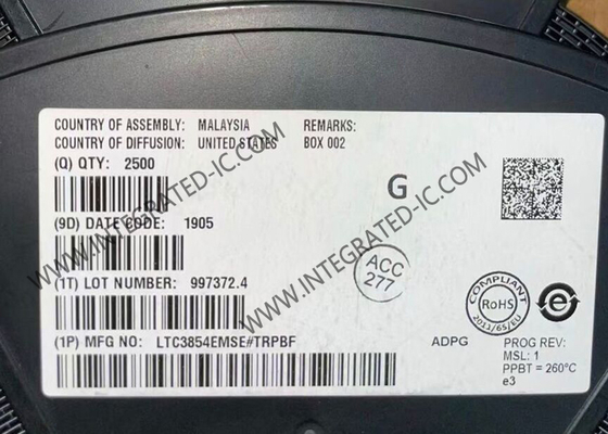 LTC3854EMSE 	تراشه مدار مجتمع کنترل‌کننده DC/DC سوئیچینگ کاهنده همزمان با عملکرد بالا