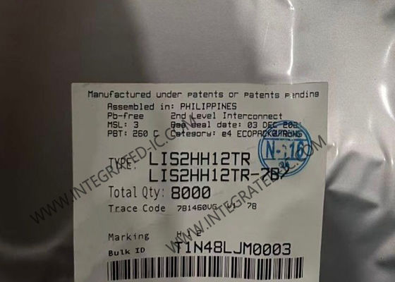 حسگر IC LIS2HH12TR حسگرهای حرکتی LGA12 شتاب‌سنج خطی سه محوره