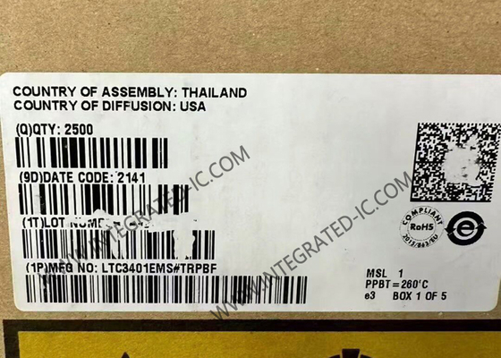 تراشه مدار مجتمع LTC3401EMS مبدل تقویت کننده همزمان 1A 3MHz رگولاتورهای افزایشی