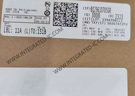 تراشه مدار مجتمع BQ296107DSGR محافظ ولتاژ بیش از حد با خروجی LDO