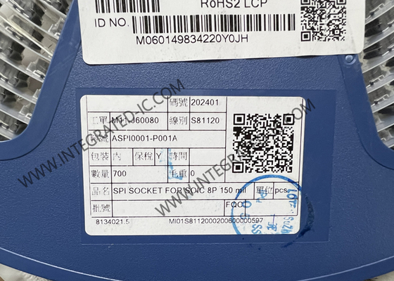 ASPI0001-P001A Connectors SPI Socket 8POS SPI 8Pin_IC 150mil 12V 1A IC Sockets
