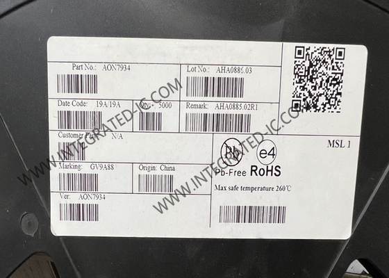 تراشه مدار مجتمع AON7934 ترانزیستورهای MOSFET دوگانه نامتقارن کانال N 30 ولت