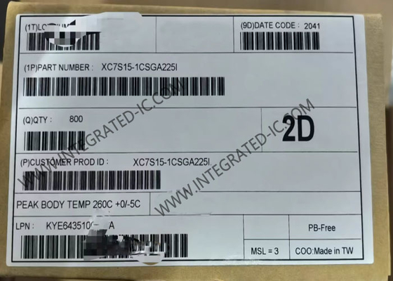 XC7S15-1CSGA225I آرایه دروازه ای برنامه پذیر میدانی FPGA با کارایی بالا، بسته 225-LFBGA