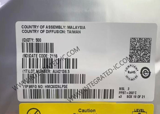 HMC802ALP3E چیپ مدار یکپارچه GaAs MMIC 1-Bit Digital Positive Control Attenuator