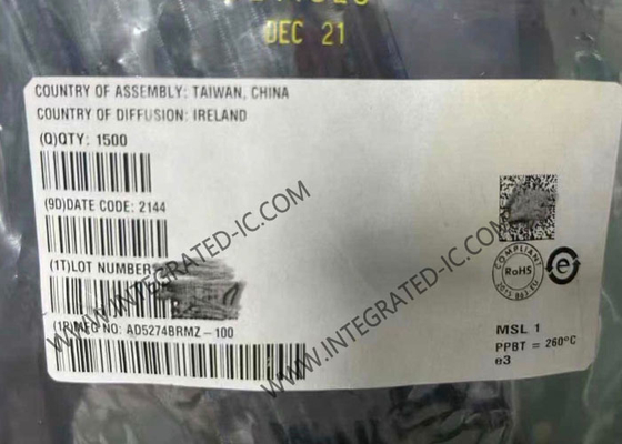 تراشه مدار مجتمع AD5274BRMZ-100 پتانسیومتر دیجیتال 256-موقعیتی DigiPOT